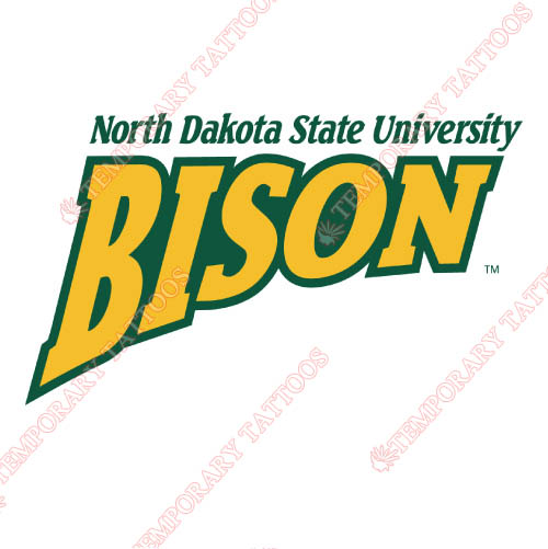 North Dakota State Bison Customize Temporary Tattoos Stickers NO.5607